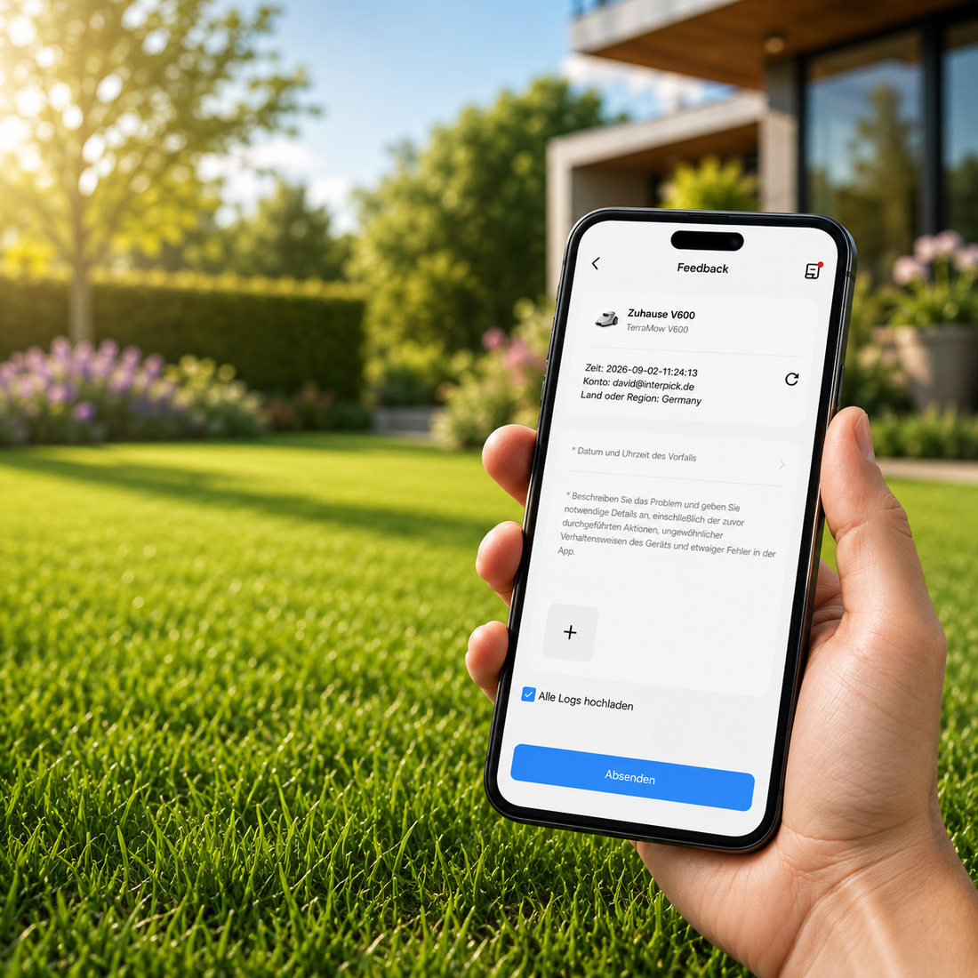 Terramow Support kontaktieren – Schritt-für-Schritt-Anleitung über die App