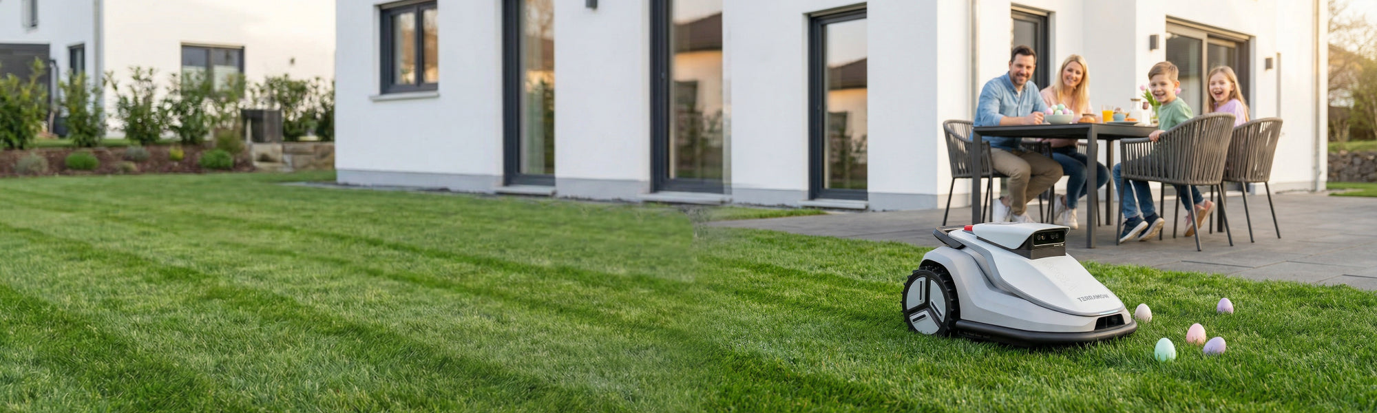 Terramow auf dem Rasen