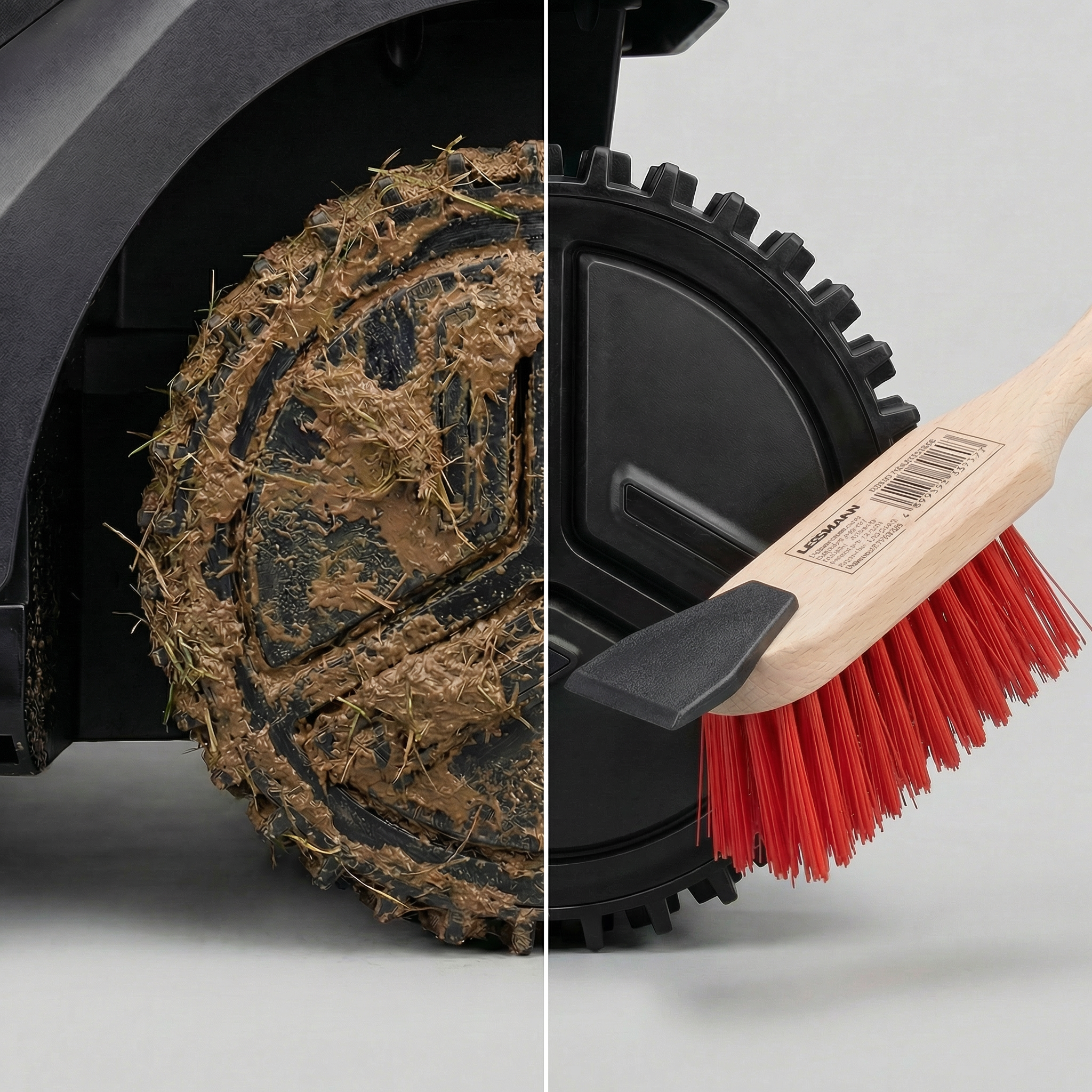 Reinigungsbürste mit Schaber für groben Schmutz